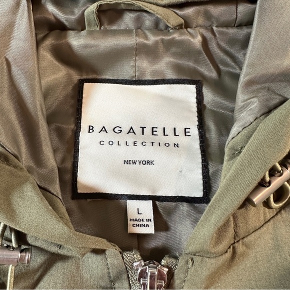 Bagatelle Collection Lightweight Army Green Hooded Jacket - Size Large - Picture 8 of 10